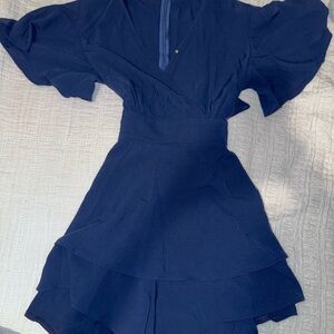 Elegant Navy Blue Romper